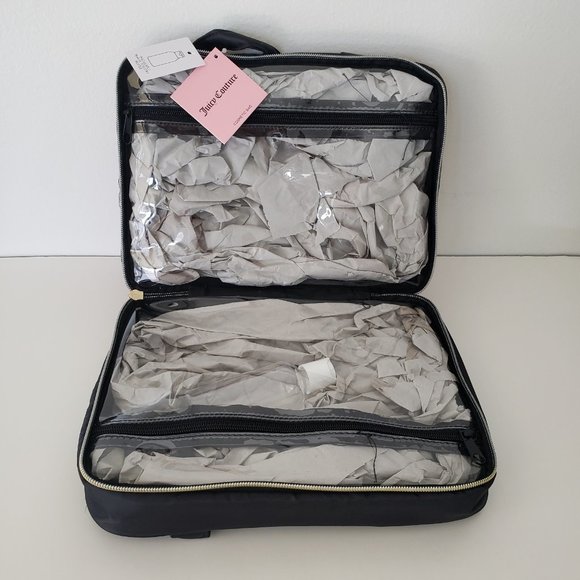 Juicy Couture Makeup Cosmetic Weekender Bag Fuchsia Leopard Animal Print NWT - Picture 3 of 5